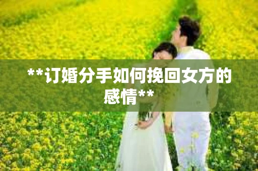 **订婚分手如何挽回女方的感情**