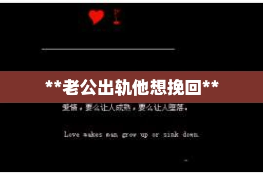 **老公出轨他想挽回**