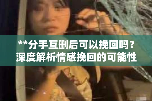 **分手互删后可以挽回吗？深度解析情感挽回的可能性**