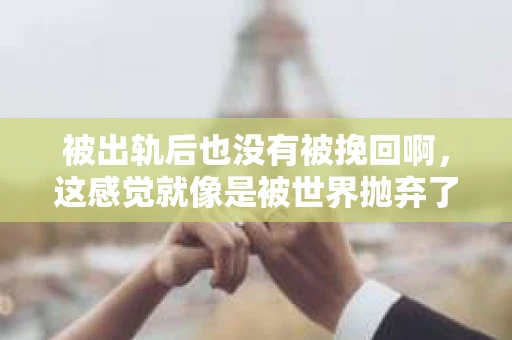 被出轨后也没有被挽回啊，这感觉就像是被世界抛弃了一样。我曾经也经历过这样的事情，那种心如刀割的痛，至今仍记忆犹新。今天，我想和大家聊聊这个话题，希望能给那些正在经历或者曾经经历过类似痛苦的人一些安慰和帮助。