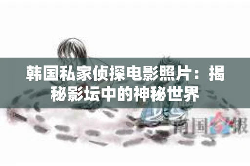 韩国私家侦探电影照片：揭秘影坛中的神秘世界
