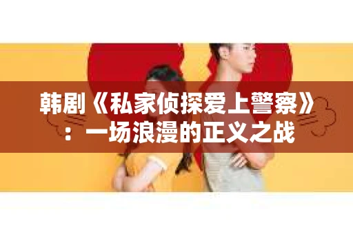 韩剧《私家侦探爱上警察》：一场浪漫的正义之战