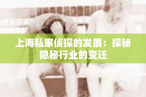 上海私家侦探的发展：探秘隐秘行业的变迁