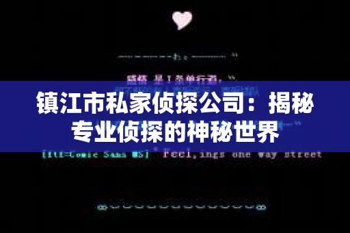 镇江市私家侦探公司：揭秘专业侦探的神秘世界