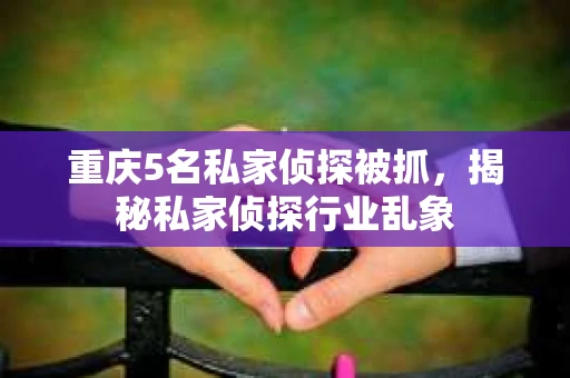 重庆5名私家侦探被抓，揭秘私家侦探行业乱象