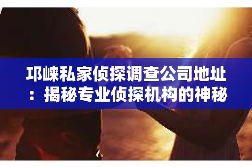邛崃私家侦探调查公司地址：揭秘专业侦探机构的神秘面纱