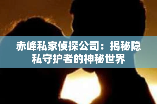 赤峰私家侦探公司：揭秘隐私守护者的神秘世界