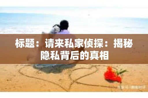 标题：请来私家侦探：揭秘隐私背后的真相