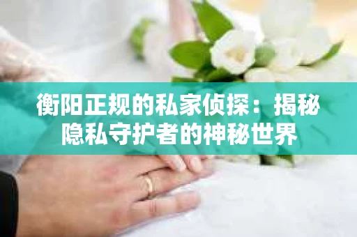 衡阳正规的私家侦探：揭秘隐私守护者的神秘世界