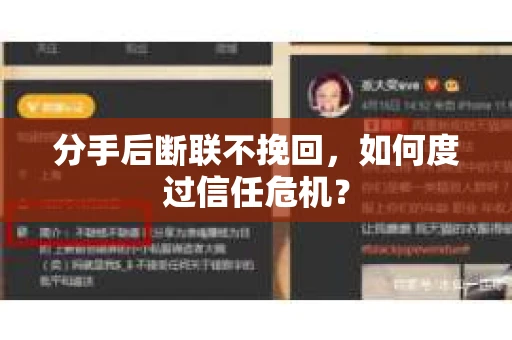 分手后断联不挽回，如何度过信任危机？