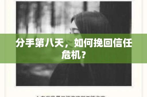 分手第八天，如何挽回信任危机？