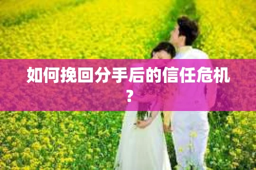 如何挽回分手后的信任危机？